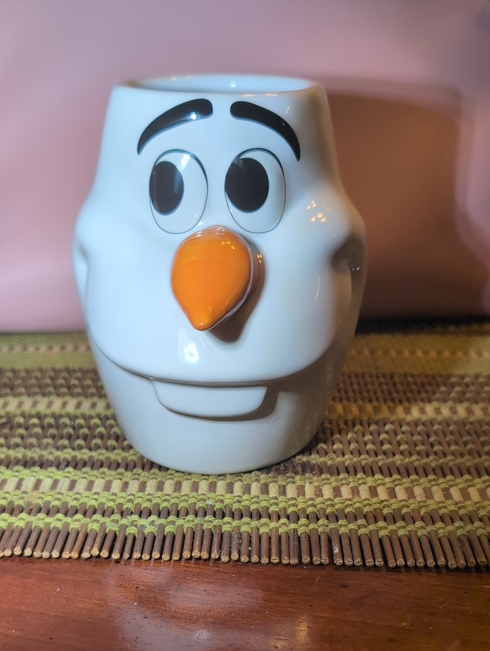 Disney Olaf Ceramic Mug with Orange Carrot Nose